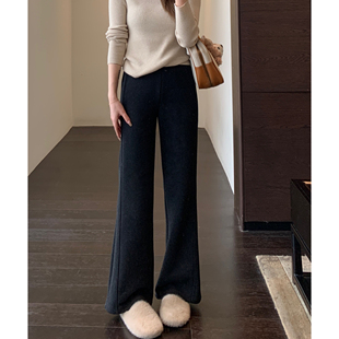 大长腿高腰直筒微喇裤 显瘦神裤 阔腿裤 女休闲裤 AMR 秋冬新款