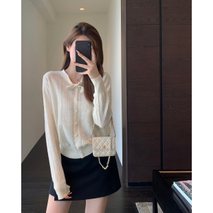 温柔 法式 设计感独特漂亮蝴蝶结小衫 春款 AMR 上衣女2026新款