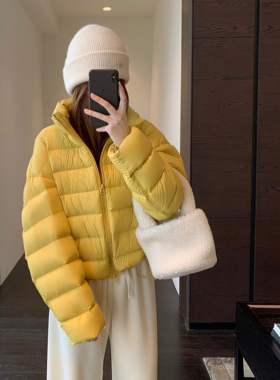 AMR UU◆火爆款～高品质保暖轻便立领短款排骨羽绒服女2025新秋冬