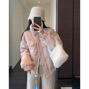 羽绒服女秋冬新款 鹅绒服～香风气质90白鹅绒保暖立领短款 AMR