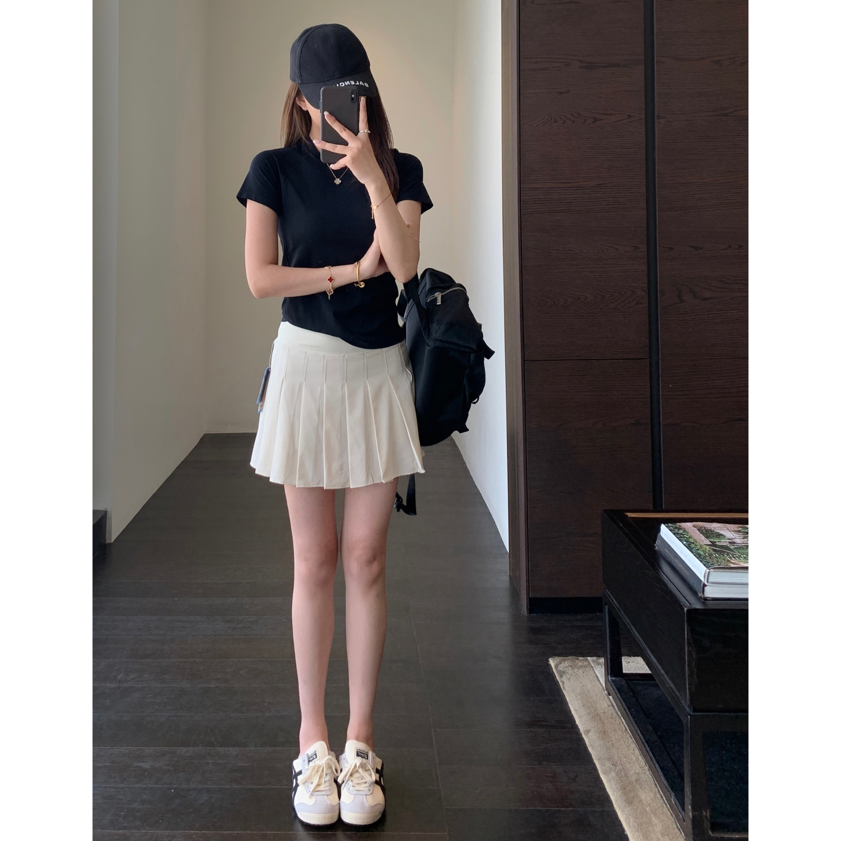 AMR UU◆火爆款～内里裤子防走光百褶半身裙运动网球短裙女春夏新