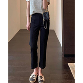 型正～大长腿高腰鱼尾小黑裤 版 微喇裤 直筒裤 AMR 女春夏新款