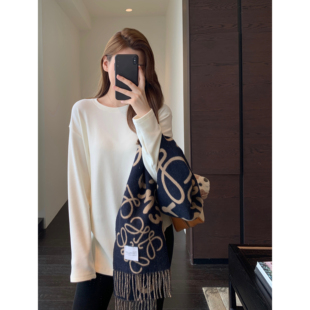 女新款 陪伴整个秋冬～保暖双面绒磨毛白色T恤加绒打底衫 AMR