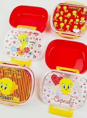 tweety翠儿崔弟崔迪小鸡密封便携饭盒便当盒水果盒卡通可爱旅行