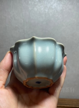 问鼎汝窑老款鼎字款脸谱款珍藏款2010年之前天蓝宝相杯稀缺器型