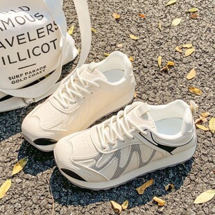 人本阿甘鞋女款春季2026新款百搭爆款小白鞋配阔腿裤休闲运动鞋子