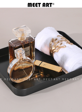 样板房卫生间毛巾方巾扣组合摆件卫生间台面软装饰品展厅洗手台