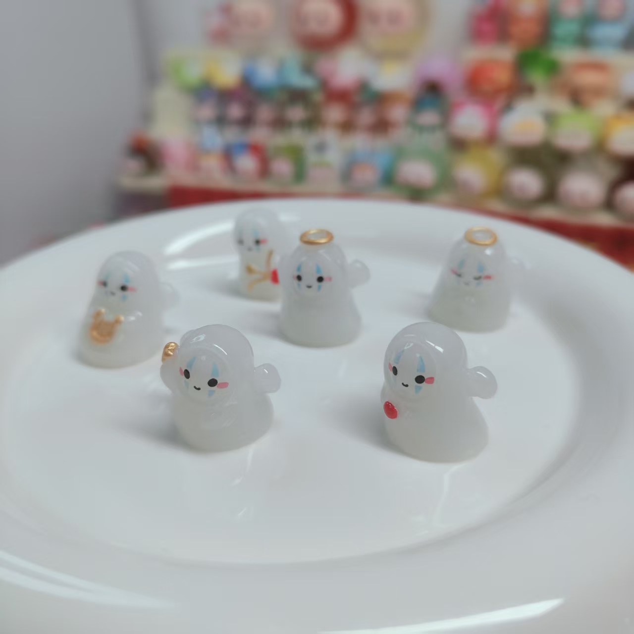 【对对碰】无脸男小天使夜光diy树脂家居装饰摆件玩具创意潮流