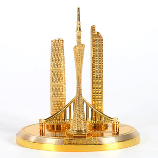 广州特色建筑广州塔金属模型工艺品电视柜桌面摆件旅游纪念品礼品