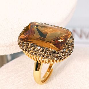 欧美潮流光感变色土耳其戒指苏丹石名媛气质小众设计