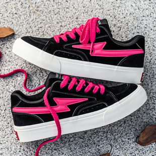 国潮男鞋ins潮牌闪电面包休闲鞋百搭运动滑板鞋男生小众港风鞋子