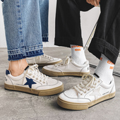 男生百搭情侣休闲小白板鞋 男鞋 男 夏季 港风帆布鞋 子潮鞋 2021年新款