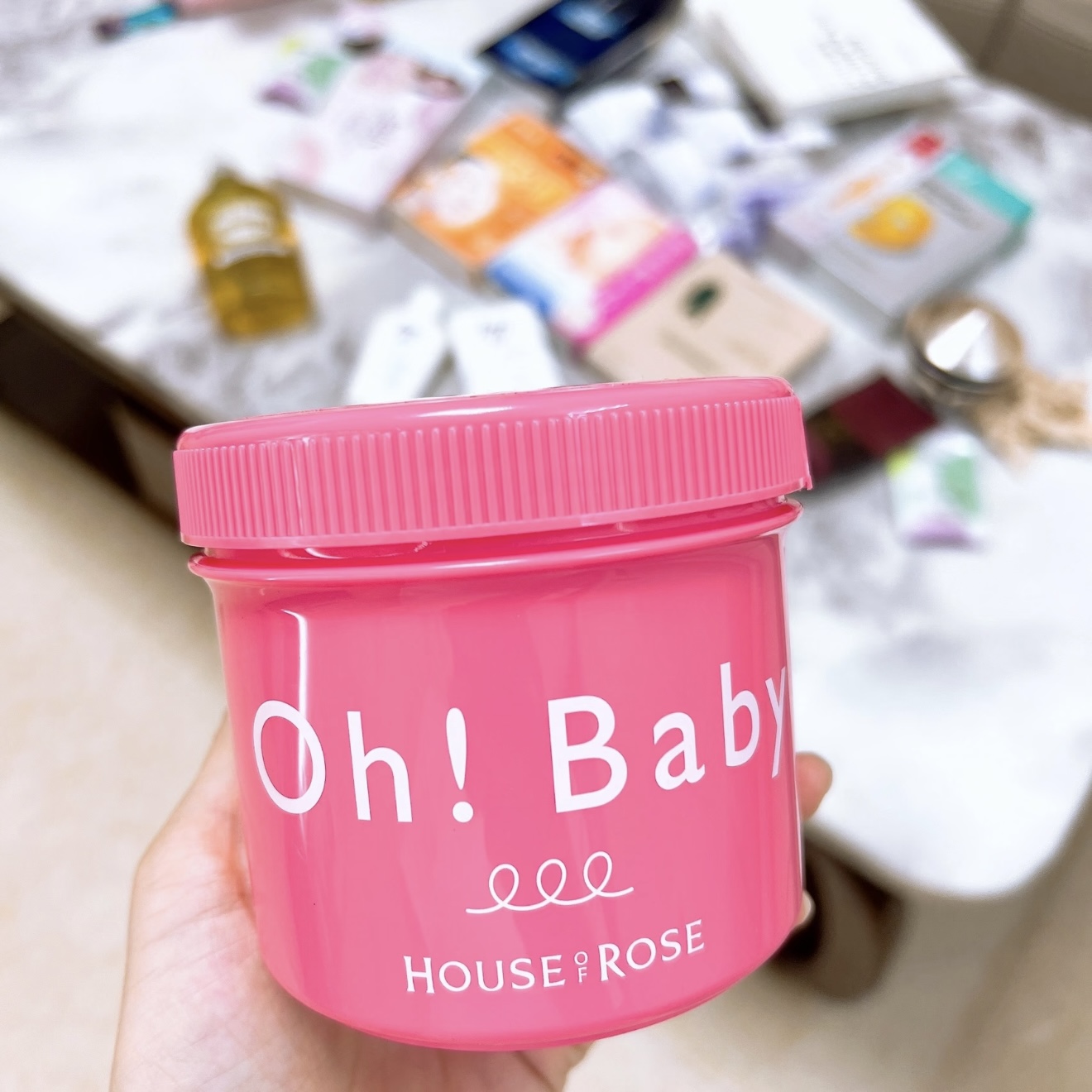保税仓 日本本土HORSE OF ROSE OHBABY身体去角质磨砂膏570g