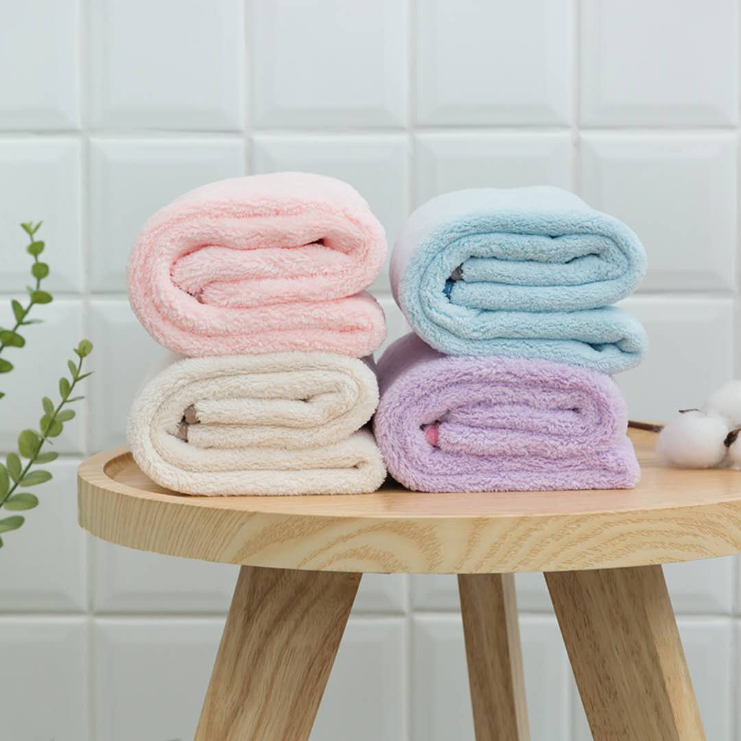 韩国吸水加厚儿童柔软干发毛巾