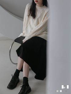 全场第二件半价女装百搭圆领长袖针织衫毛衣