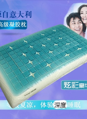 Technogel凝胶枕头新款炫彩系列豪华型正品意大利进口透气颈椎枕