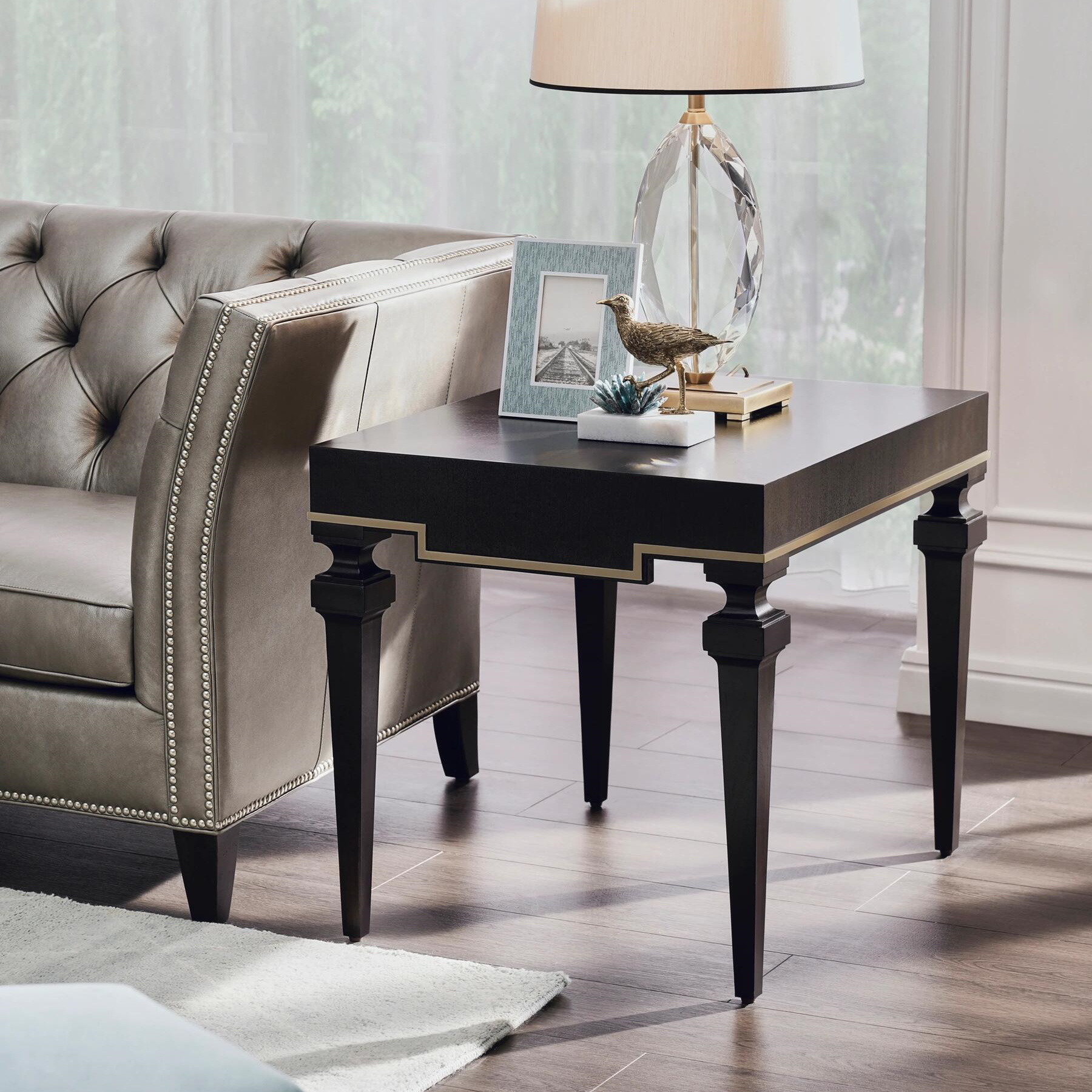 美克家居伊森艾伦灵感组合组合角桌美式客厅简约全实木榉木边几