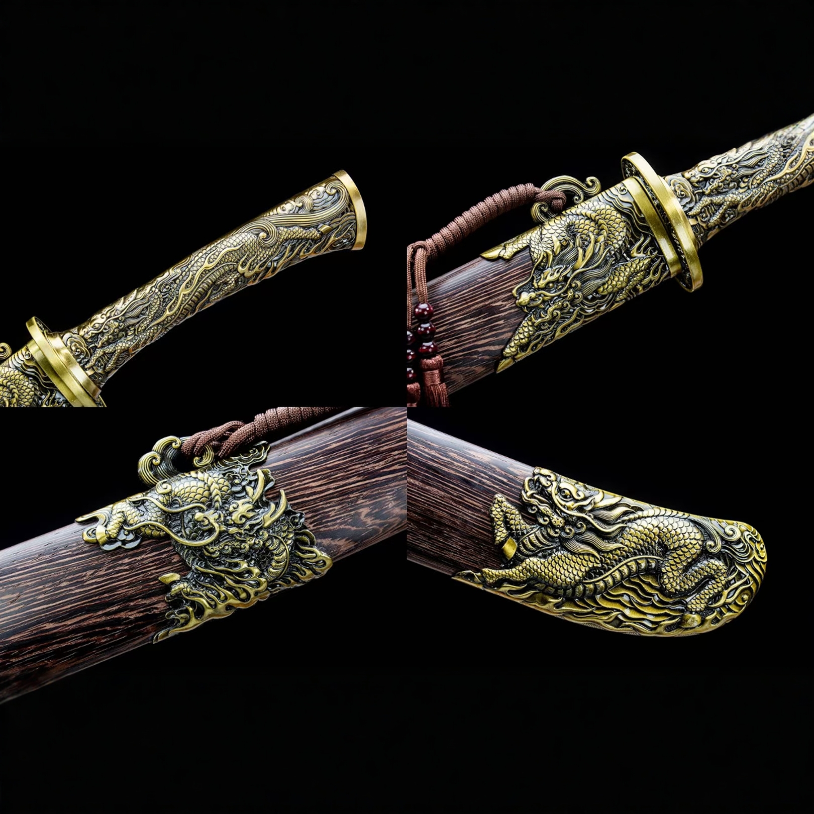 牛尾刀武术单刀剑刀具战刀一体唐横刀防身冷兵器金鳞太极刀未开刃