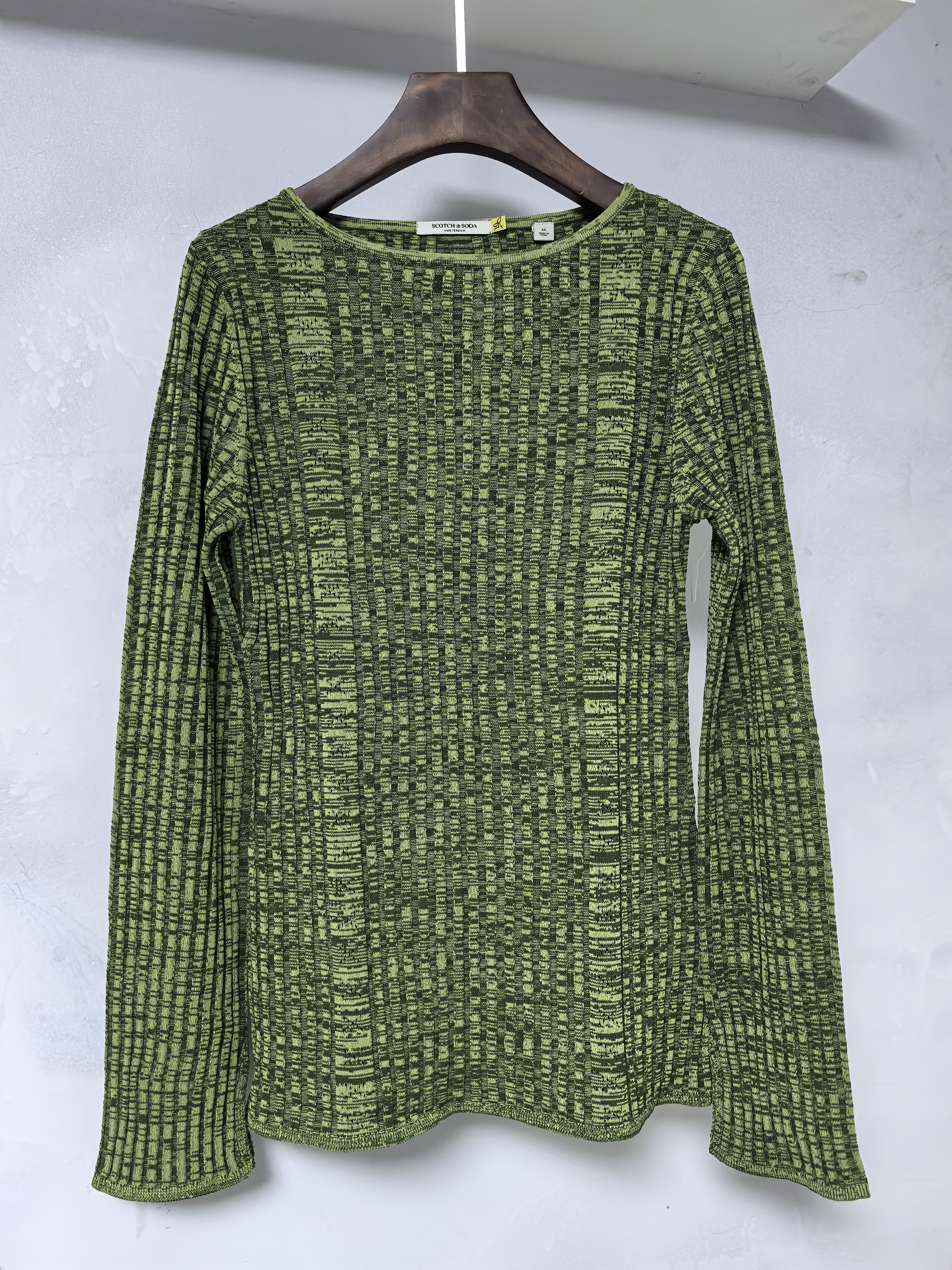 Scotch soda荷兰苏打春秋女士圆领针织衫显瘦雪花绿出口原单