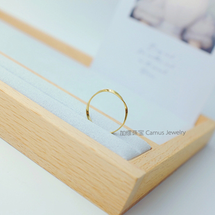 【莫比乌斯】9K金，设计感 K黄金简约细戒指/指环 日本工艺。加缪