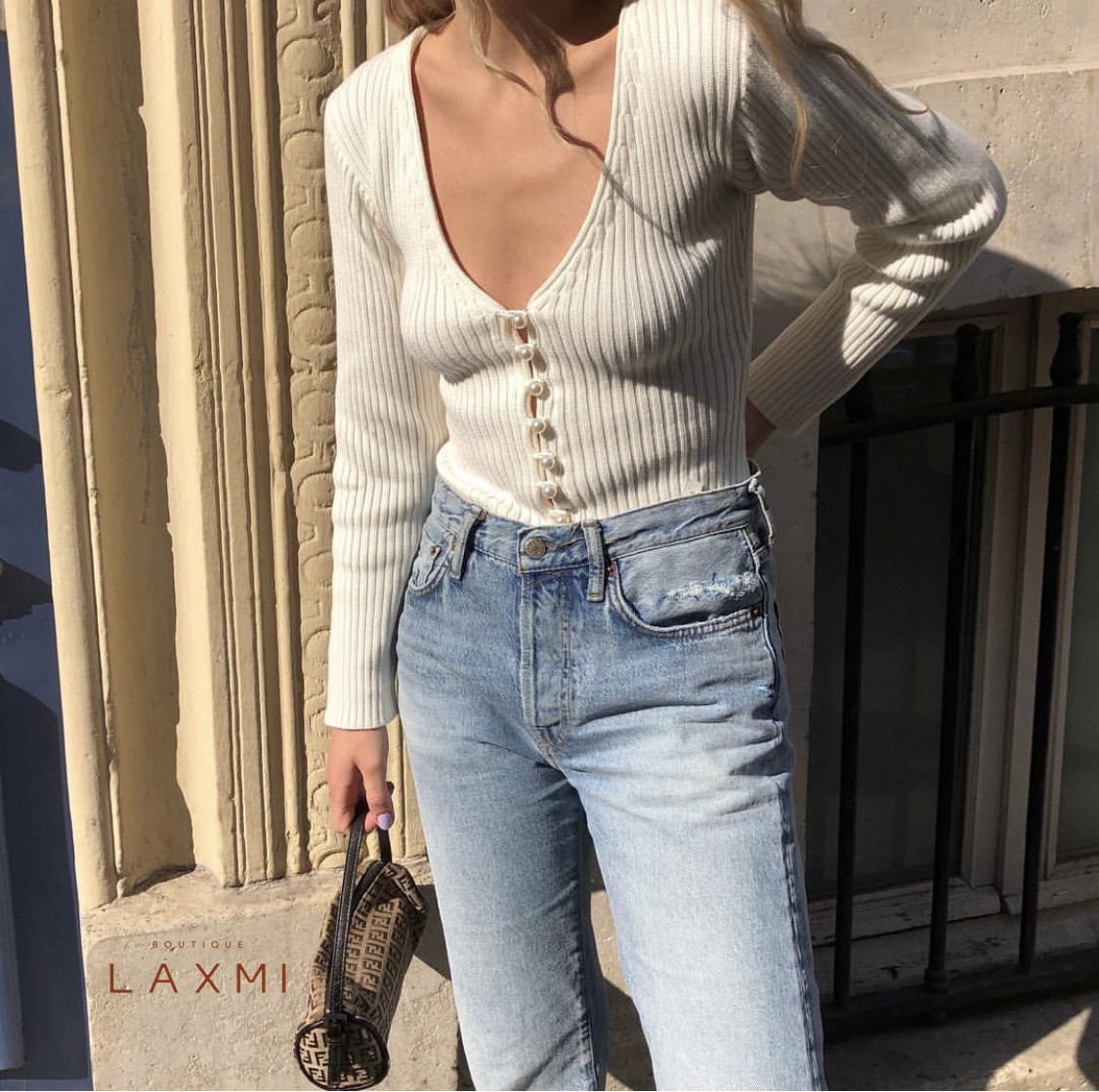 LAXMI 买手店 MUSIER 法国巴黎 CARDIGAN CARLA 经典珍珠扣针织衫|msdalam kategori Butik wanita / wanita, sweater - dari Buy2taobao.com untuk memberikan perkhidmatan ejen Taobao profesional membeli