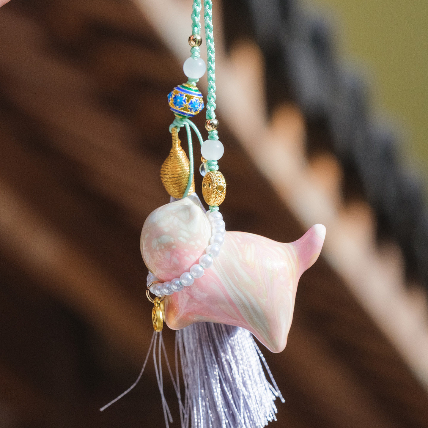 杭州灵隐文创大漆猫猫钥匙扣手机链包车挂件节日送女生女友礼物