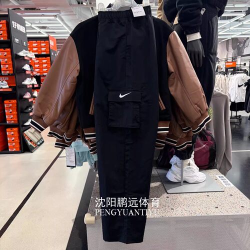 Nike/耐克女子春季新款运动休闲宽松工装裤直筒长裤 DO7210-010