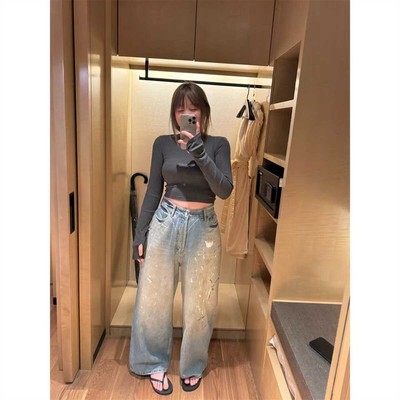 【特价5折】秋冬款弹力打底衫 修身款纯色小领口长袖t恤女