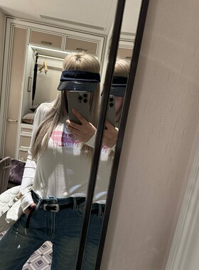 wann【S断码5折】设计师款爱心弹力长袖tee