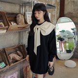 【新款】现货主推！160A-9117高品质蝴蝶结卫衣裙P115控168，女装连衣裙，浙宝168