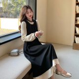 甜美学院风大方得体衬衫连衣裙女2025秋季新款超火好看松弛感长裙，女装连衣裙，浙宝168