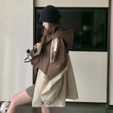 现货数据好！168-9670拼色个性冲锋衣外套P145控198，女装风衣，浙宝168