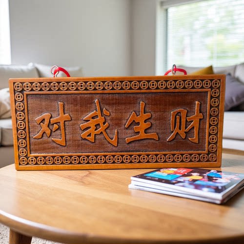 天然桃木八卦风水挂件门牌匾