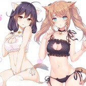 猫咪套装 内衣可爱镂空开胸性感耳朵日本日系情趣动漫周边cosplay