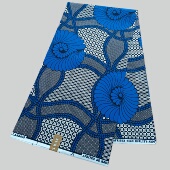 African Wax Fabric 涤纶穆斯林非洲蜡染布polyester 6码 超级蜡布