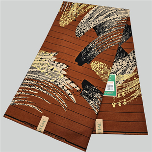 金粉非洲蜡染布超级荷兰蜡布全棉纯棉服装面料6码蜡染布super Wax