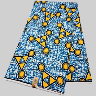 fabric全棉6碼 衣服裙子布料 Wax 新設計荷蘭非洲蠟染布African