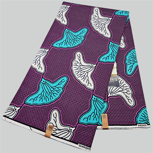 高端24X24非洲蜡染布African Wax fabric全棉6码面料衣服超级蜡布