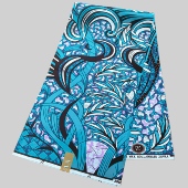 涤纶非洲蜡染布荷兰 蜡布5C Fabric双面印花头巾一码 African Wax