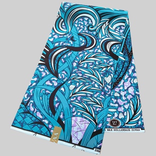 涤纶非洲蜡染布荷兰 African Wax Fabric双面印花头巾一码蜡布5C