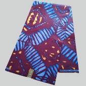 African Wax Fabric 涤纶穆斯林非洲蜡染布polyester 6码 超级蜡布