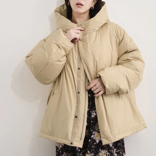 ZOEYJA佐佐家 R0PE高密度无缝设计 宽大防风连帽领下摆抽绳羽绒服