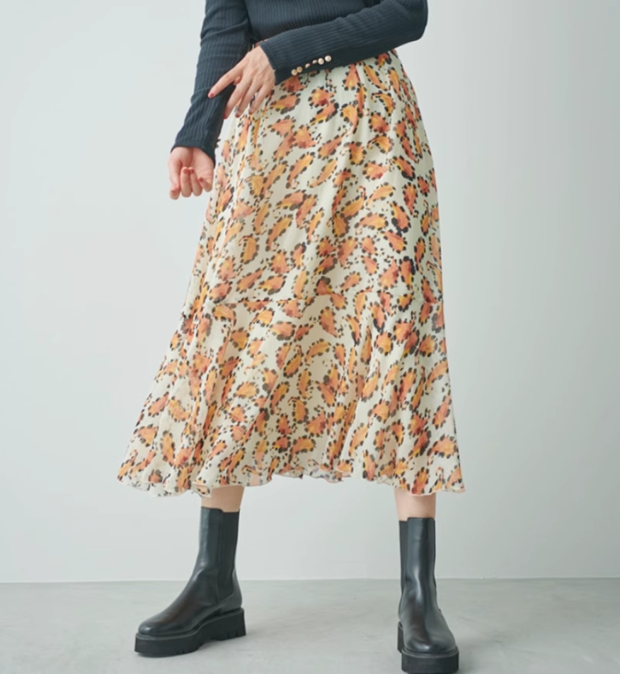 佩斯利花纹丝滑柔软飘逸半身裙