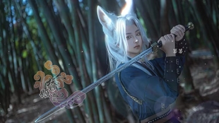 山雨初歇齐司礼cos 光与夜之恋 他山夜雨 乙女 生日卡面 劲装古装