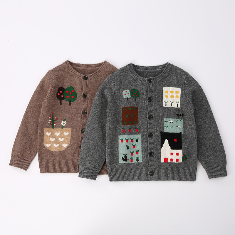 儿童羊绒开衫男童女童毛衣外套
