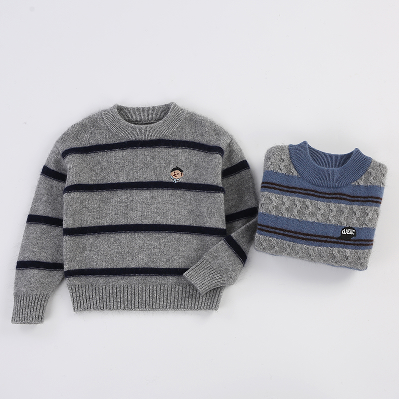 男童羊绒衫儿童毛衣圆领套头卡通