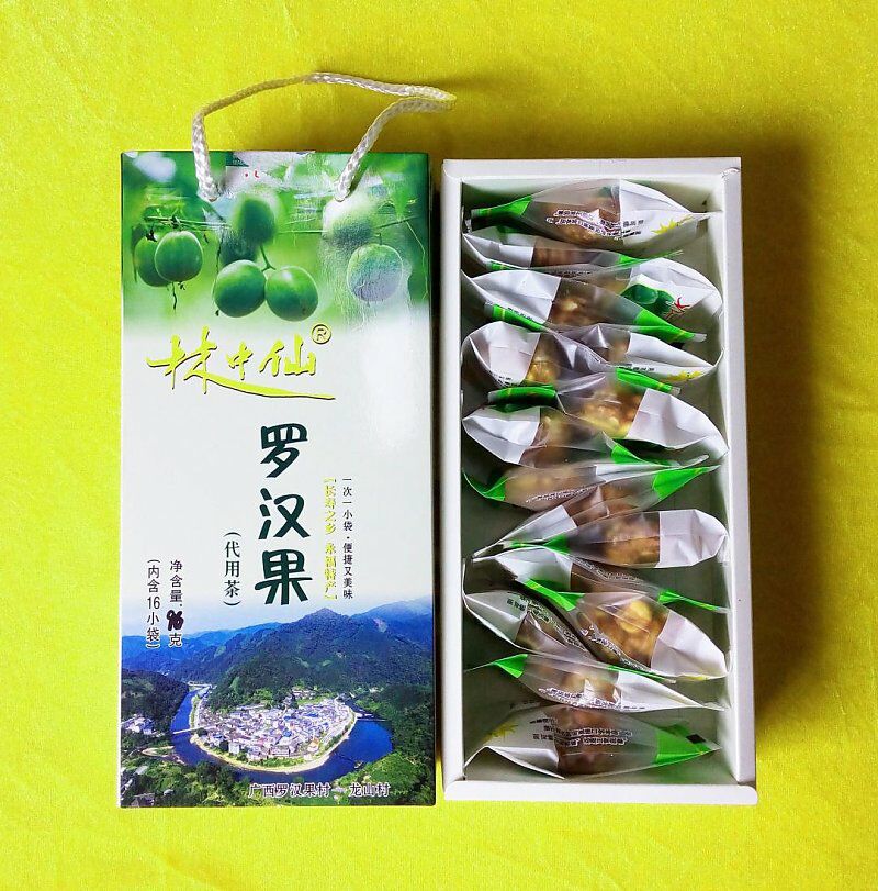 广西桂林永福林中仙罗汉果仁代用茶（内含16小袋）买满3盒包邮