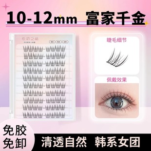 原初之萌〖富家千金〗免胶假睫毛女自然仿真单簇鸟系女团根根分明