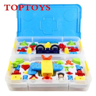 EDTOY韩国磁力积木拼装益智环保树脂双层积木46块90461+90462