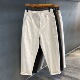 子休闲裤 男简约百搭裤 直筒潮牌松紧腰西裤 男士 纯棉工装 宽松长裤 裤